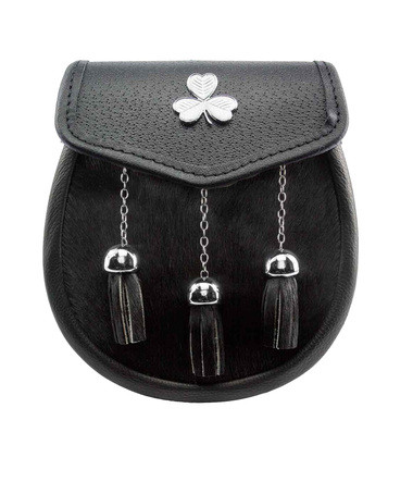 Irish Shamrock Black Semi-Formal Sporran