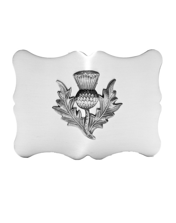 Traditional Thistle Kilt Belt Buckle - Antique
