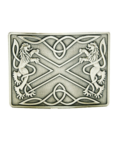 Highland Saltire Belt Buckle -  Antique
