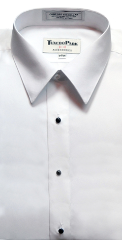 White Lay Down Collar Shirt