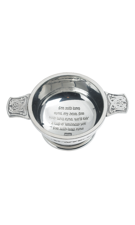 3" Auld Lang Syne Pewter Quaich