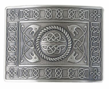 Highland Serpent Kilt Belt Buckle - Antique