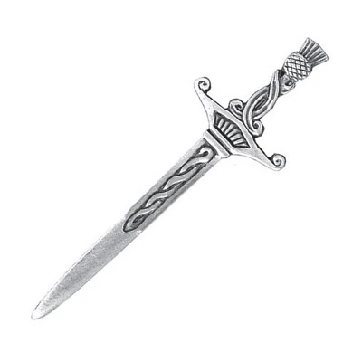 Interlaced Sword with Thistle Pommel Kilt Pin