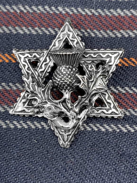 Small Star Pin with Thistle Center image