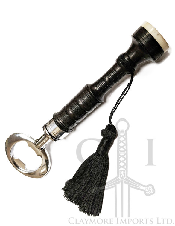 bagpipe Drone Bottle Opener - Hand Turned African Blackwood
