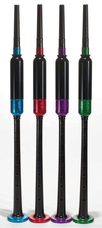 PC7/FN/Techno Chanters are standard size and supplied with techno color alloy Celtic engraved ferrule and bowl, chanter sole and mouthpiece ring in a choice of blue, red, purple or green.