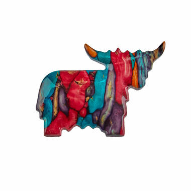 Heathergems Highland Coo Brooch