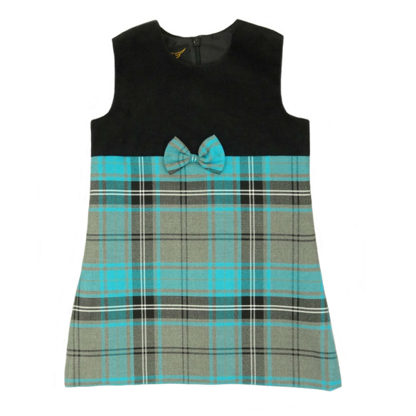 Tartan & Cord Pinafore Dress