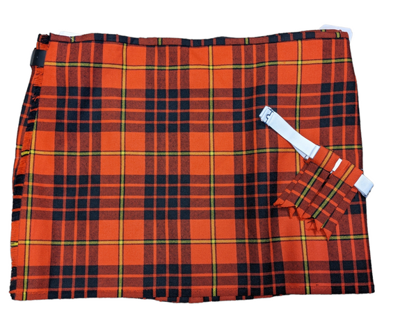 New Kilt: MacDonald of Ardnamurchan/MacDonald of Glencoe/MacIan Ancient (Top Stitch) 52-55W - 20L with Flashes