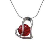 Heathergems Offset Heart Necklace