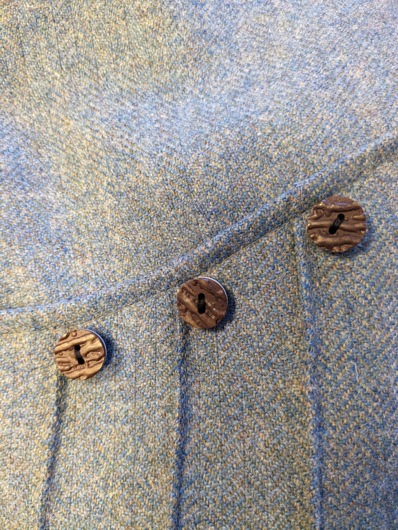 New Lovat Blue Herringbone Tweed Jacket - 40R