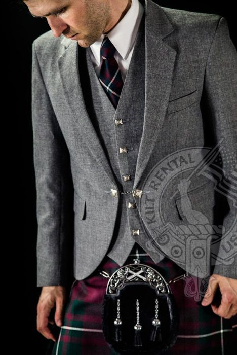 New Light Grey Arrochar Tweed Jacket - 42S customized