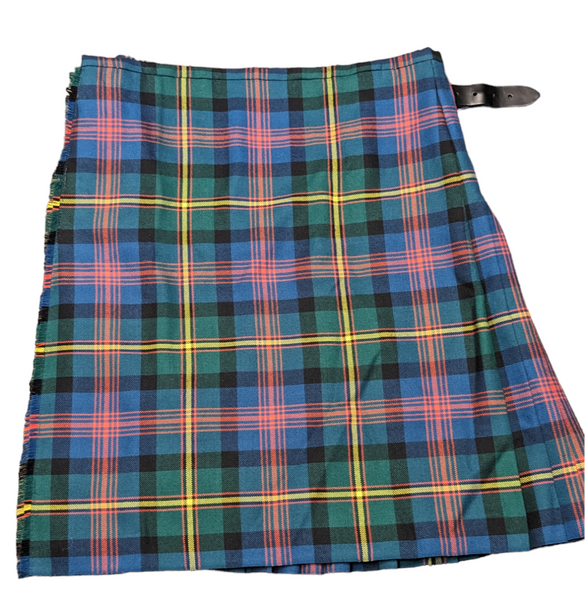 Used Kilt: Logan/ MacLennan Ancient (8 Yard) 35.5-38.5W - 24.5L with  Matching Fly Plaid