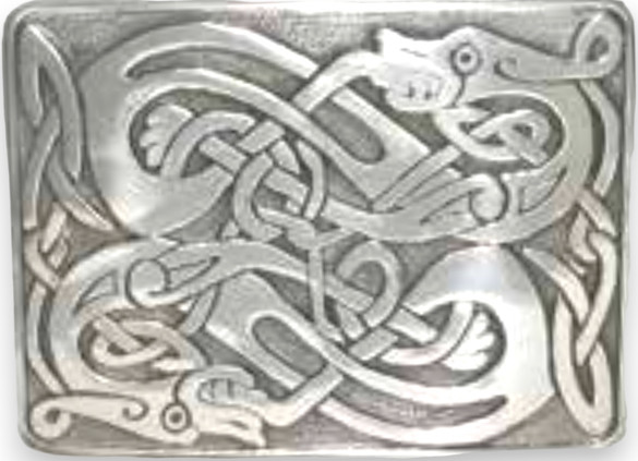 Zoomorphic Belt Buckle - Chrome
