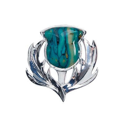 Heathergems Brora Thistle Brooch