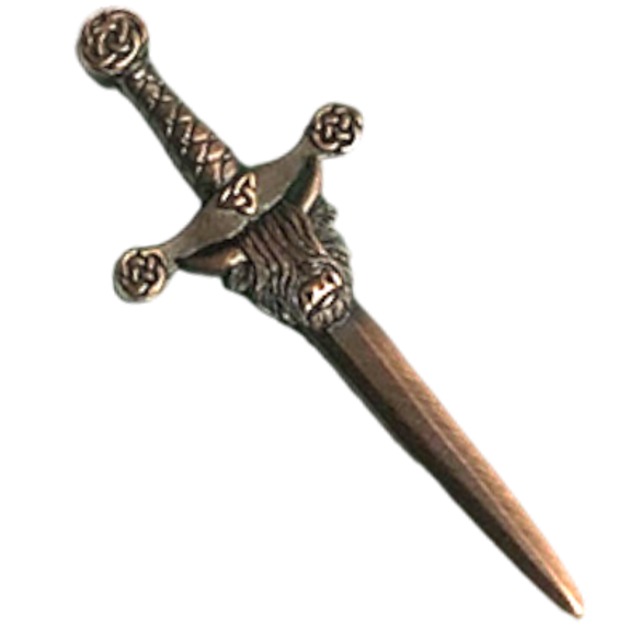 Pewter Coo Kilt Pin - Chocolate Bronze