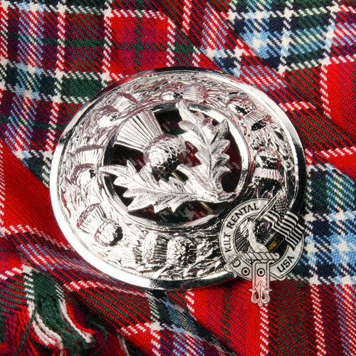 Pewter Thistle Kilt Pin (Glen Esk) - Henderson Imports