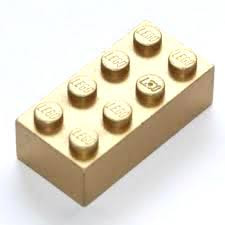 Brick 2x4 (Metallic Gold) - Main Image