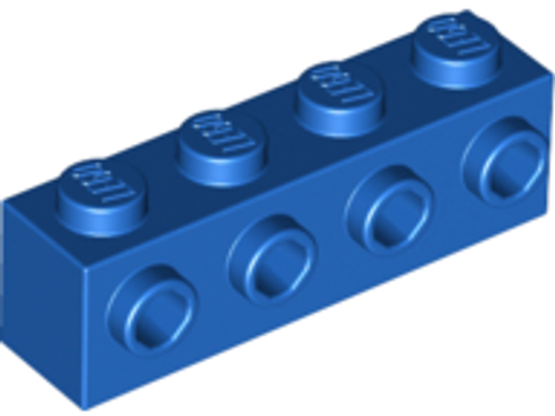 Brick, Modified 1x4 with 4 Studs on 1 Side (Blue)