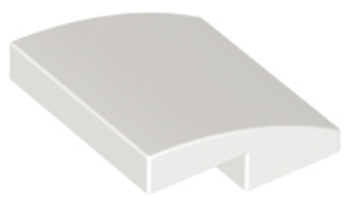 Slope, Curved 2x2 No Studs (White)