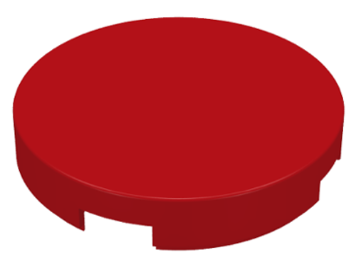 Tile, Round 2x2 with Bottom Stud Holder (Red)