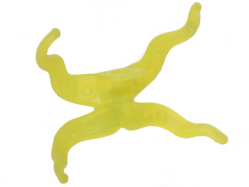 Minifigure, 4 Tentacles with Suction Cups and Neck Ring (Trans Neon Green)