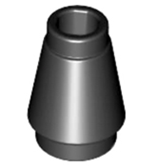 Cone 1x1 with Top Groove (Black) Cone 1x1 with Top Groove (Black)