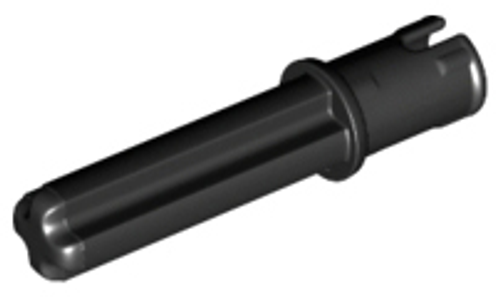 Technic, Axle Pin 3L with Friction Ridges Lengthwise and 2L Axle (Black)