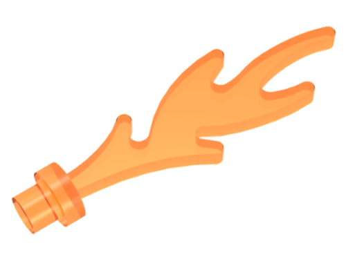 Fire, flame Wave Rounded with Base Rim (Trans Orange)