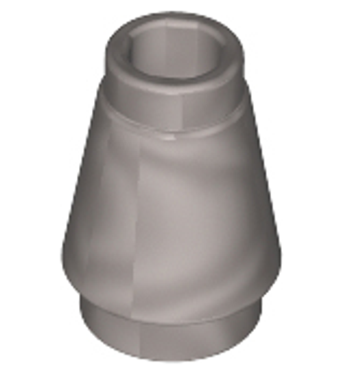 Cone 1x1 with Top Groove (Flat Silver)