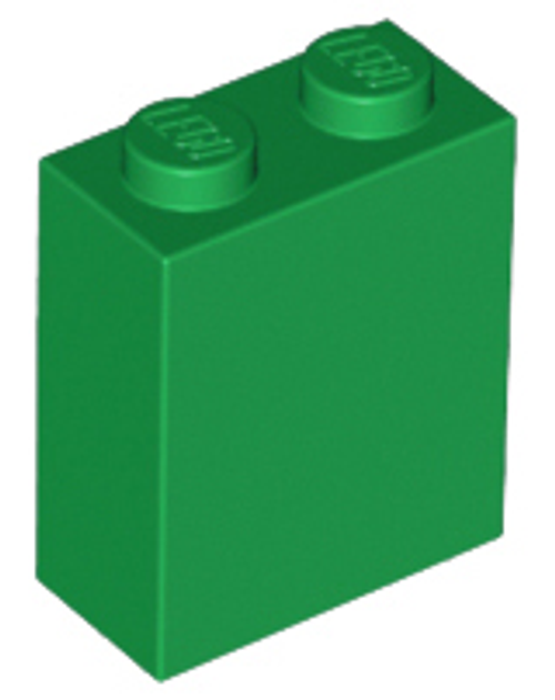 Brick 1x2x2 with Inside Stud Holder (Green)