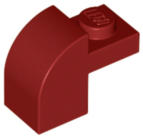 Brick, Modified 1x2x1 1/3 with Curved Top (Dark Red)
