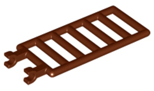 Bar 7x3 with Double Clips (Ladder) (Reddish Brown)