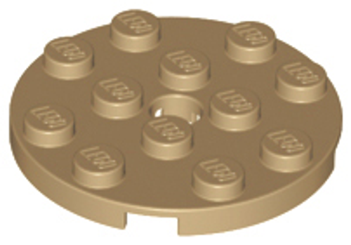 Plate, Round 4x4 with Hole (Dark Tan) Plate, Round 4x4 with Hole (Dark Tan)