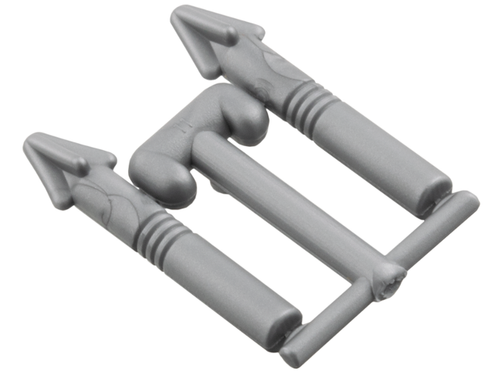 Minifigure Weapon Harpoons, 2 on Sprue (Flat Silver)