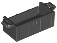 Container, Treasure Chest Bottom - Slots in Back (Black)