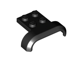 Vehicle, Mudguard 4x3x1 with Arch Curved (Black)