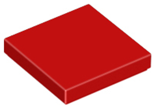 Tile 2x2 with Groove (Red)