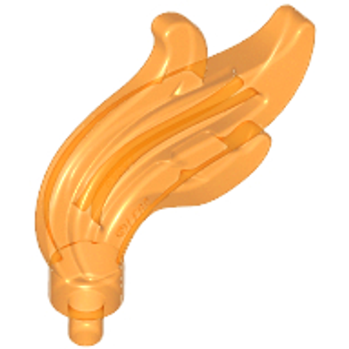 Minifigure, Plume Feather Triple Compact / Flame / Water (Trans Orange)