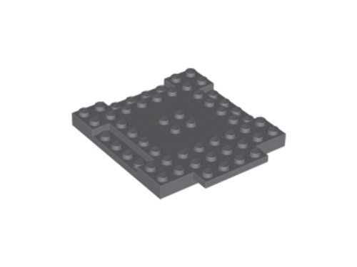 Brick, Modified 8x8 with 1x4 Indentations and 1x4 Plate (Dark Bluish Gray)