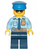 Police Minifigure - City Officer Shirt with Dark Blue Tie and Gold Badge, Dark Tan Belt with Radio, Dark Blue Legs, Police Hat, Sunglasses (cty0888)