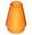 Cone 1x1 with Top Groove (Orange)