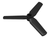 Airplane Propeller 3 Blade 9 Diameter with Centre Recessed (Black)