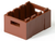 Container, Crate 3x4 x1 2/3 with Handholds (Reddish Brown)