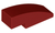 Slope, Curved 3x1 (1x3) No Studs (Dark Red)