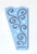 Slope, Inverted 75 2x1x3 with Stars and Swirls Pattern (Bright Light Blue)