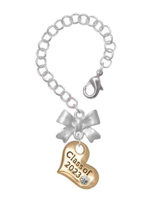 Gold-tone Class of 2023 Heart - Bow Charm Accessory for Tumblers and Thermal Cups
