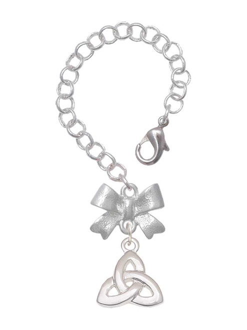 Silver Plated Celtic Trinity Knot - Bow Charm Accessory for Tumblers and Thermal Cups