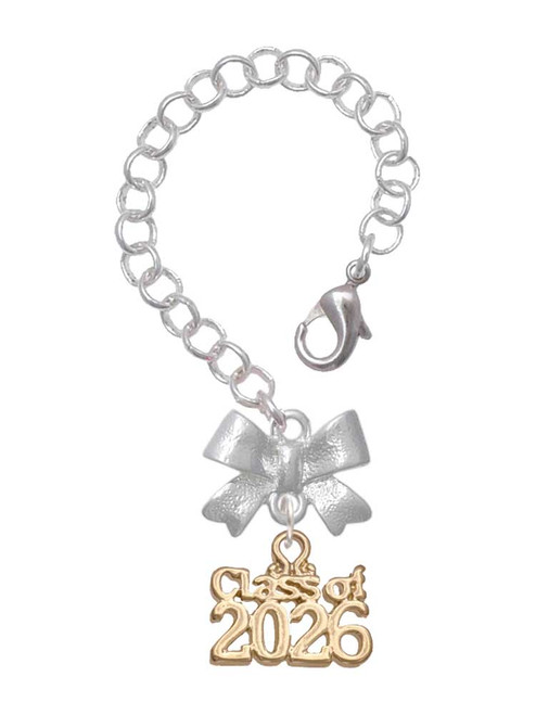 Gold-tone Class of 2026 - Bow Charm Accessory for Tumblers and Thermal Cups