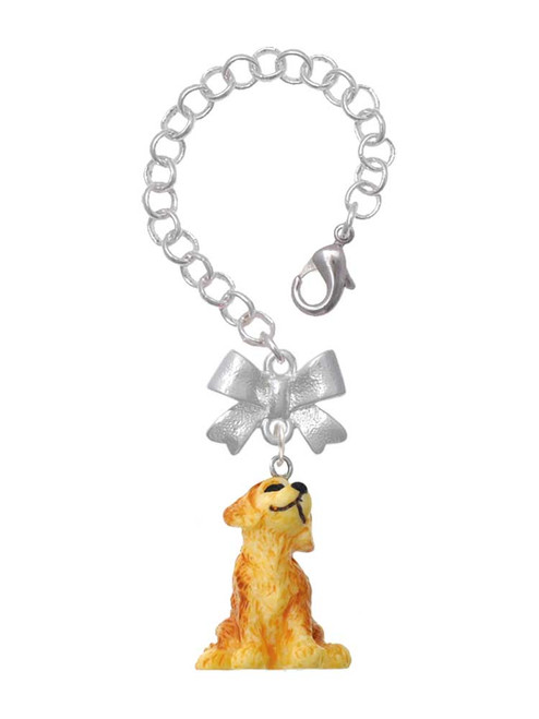 Resin Sitting Puppy - Bow Charm Accessory for Tumblers and Thermal Cups